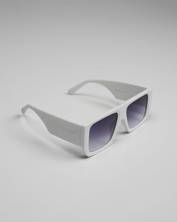 WHITE FRAME WITH BLACK LENSES UNISEX SUNGLASSES - BIG-Z (white)