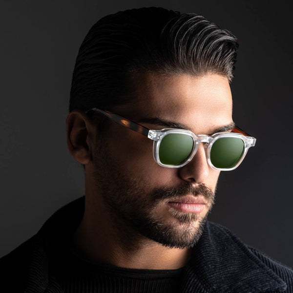 TIGER FRAME WITH GREEN LENSES UNISEX SUNGLASSES - RUB-KING