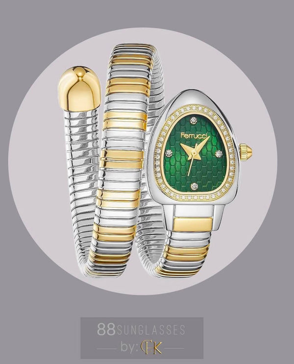 ferruci  silver green