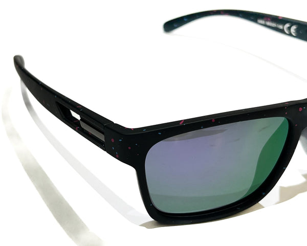 BLACK FRAME WITH miror LENSES UNISEX SUNGLASSES -iron